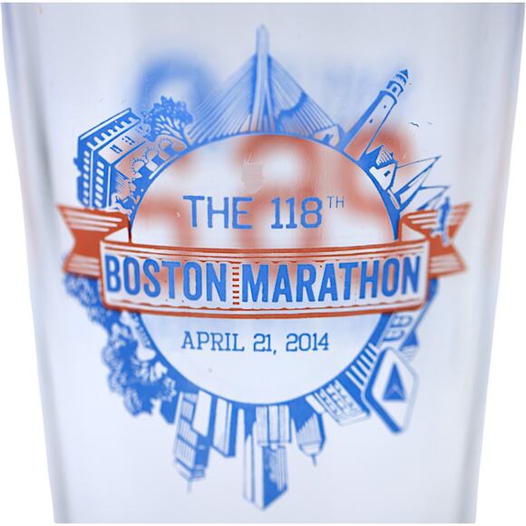Samuel Adams 118th Boston Marathon 2014 26.2 Boston Brew 6" 16oz Pint Glass - Picture 4 of 5